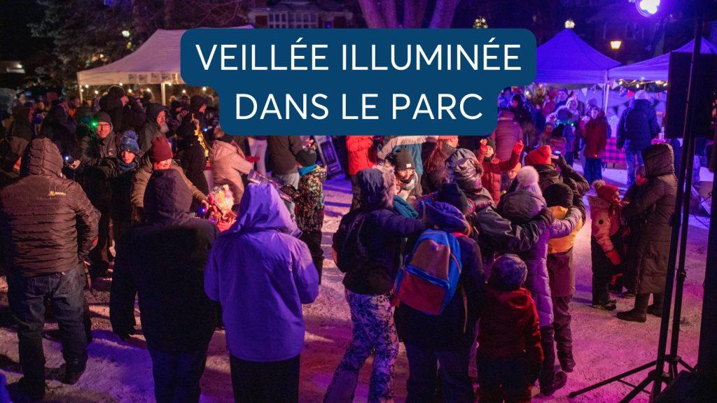 Veillée illuminée dans le parc